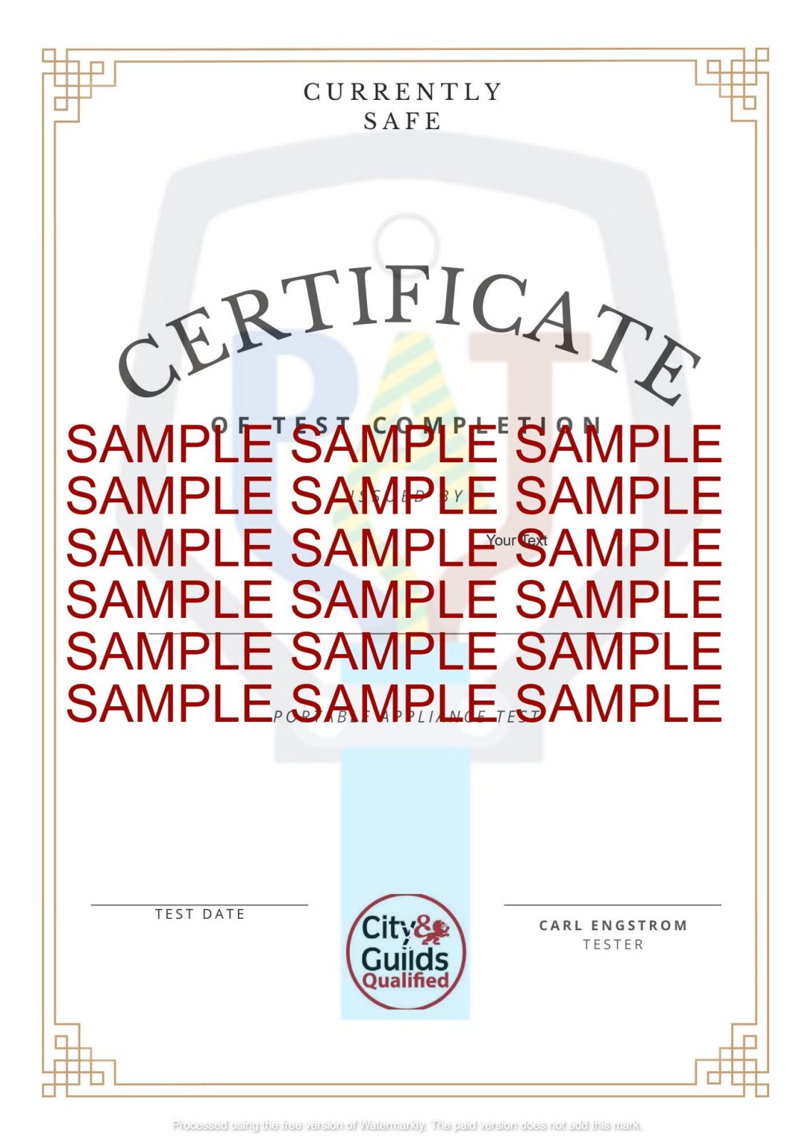sample certificate